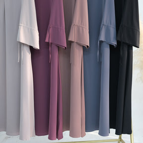 LR938  Solid color cuff abaya