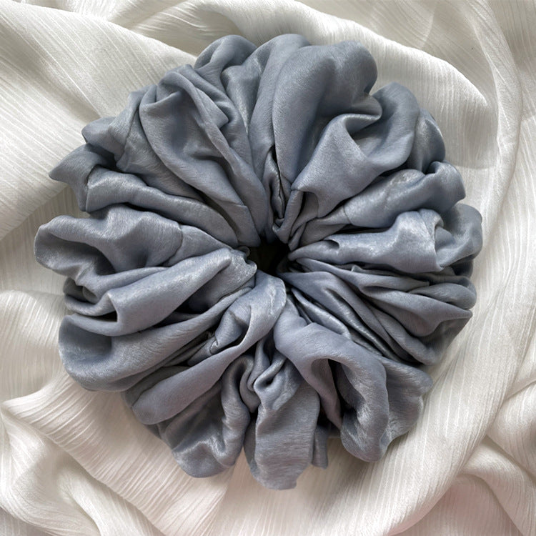 WJA40  Satin  Tencel Velvet Large Size Women's Big Head Flower Large Intestine Circle Tencel Hair Tie