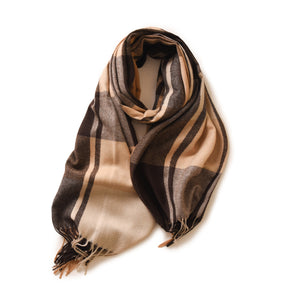 Fashion plaid cashmere scarf