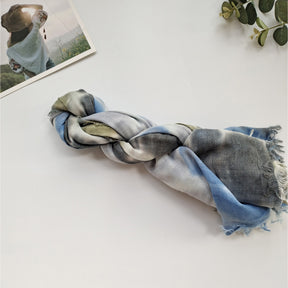 JY-77  Ethnic  style handmade tie-dyed scarf comfortable shawl outside the decorative seaside scarf