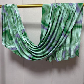 JB099  Mercerized Cotton Double Sided Watercolor Marble Print Long Hijab