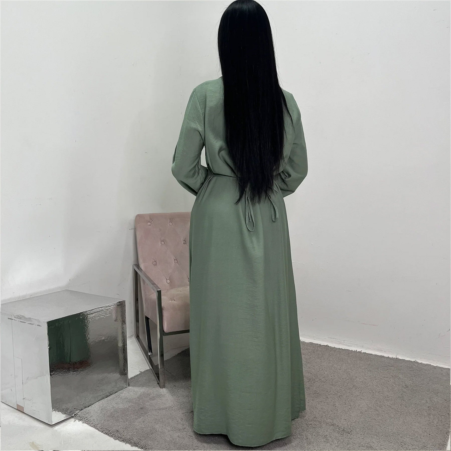 LR1077  Women's Plain Minimalist Dress for Daily Wear