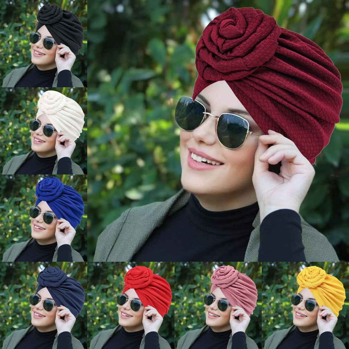 9366 Floral Bubble Turban cap-Made-to-Order Product