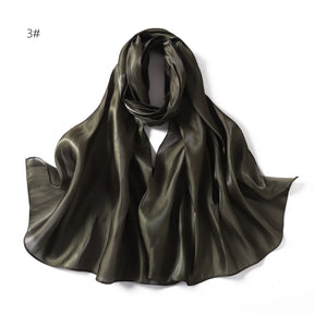 YZ206  Cross-border spring and summer new thin soft shining silk scarf women's Malay Indonesian scarf sunblock cape