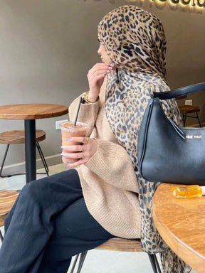 MYM04 Modal Leopard Style Scarf/hijab