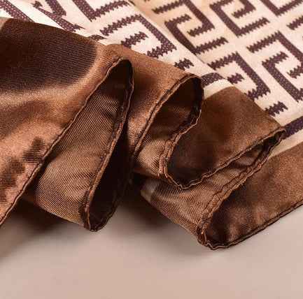 D546 90*90cm Printed Satin Square Scarf - MOQ:3