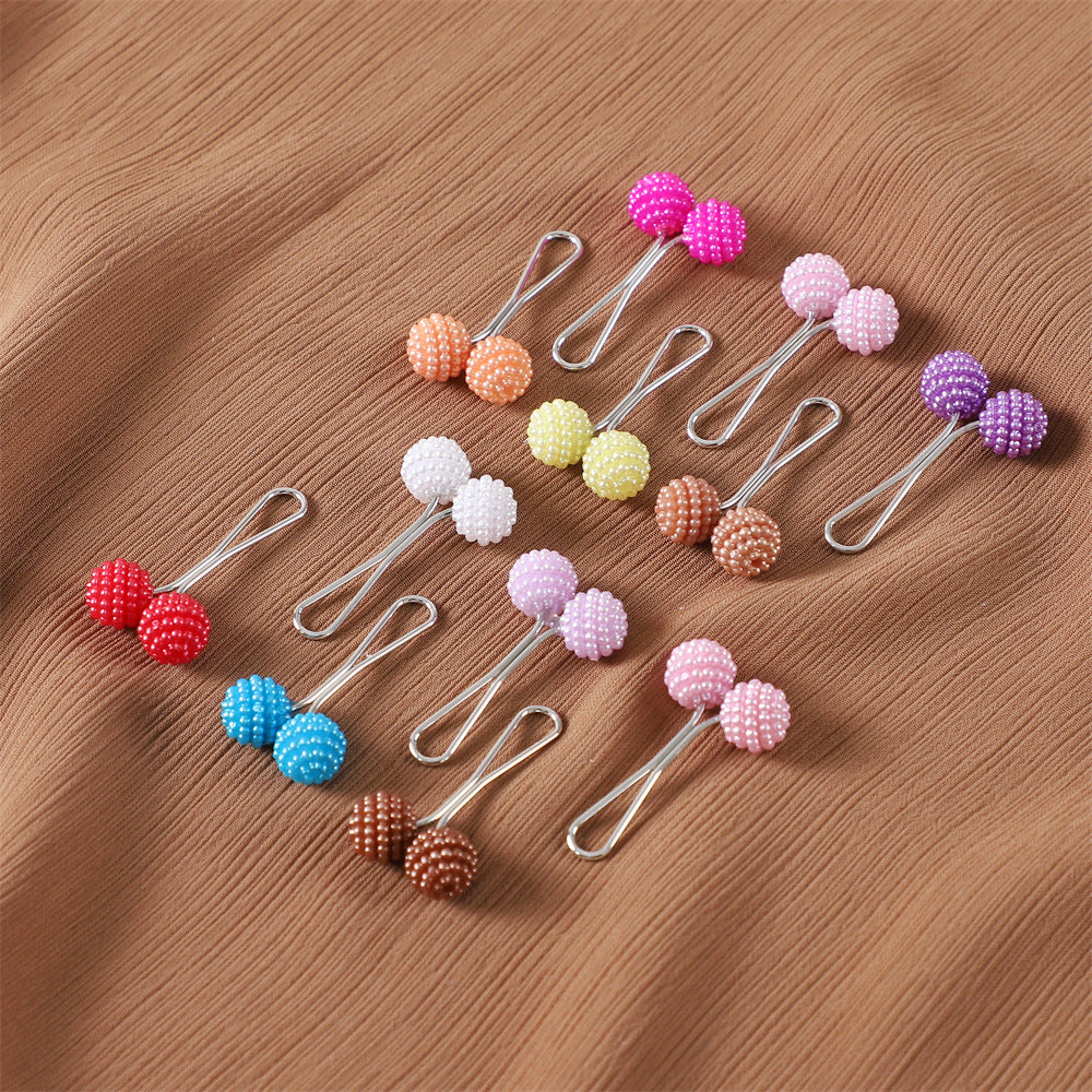 SP5-SP8 Hijab pin scarf clip jewelry neck clip pearl scarf decoration U-shaped clip scarf buckle anti-exposure brooch pin hijab  hijab pins  Pins