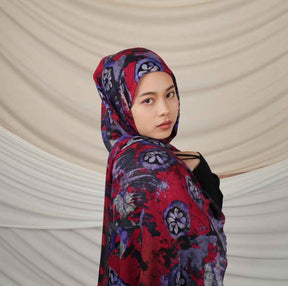 VI007  Modal double-sided penetration tie-dye Muslim hijab