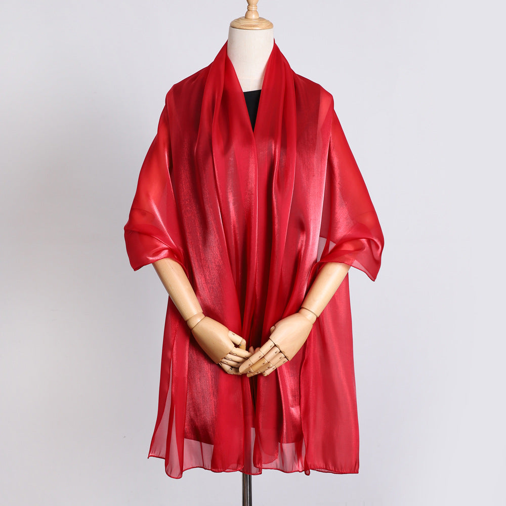 OGS01  Plain Glossy Organza Silky-Look Hijab