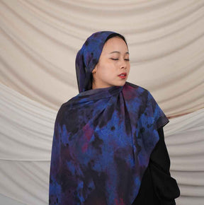 FZ012  Faux Silk Double-Sided Penetration Hijab