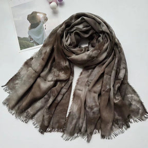 17A64  50 rayon cotton handmade tie-dyed scarf splash-ink ethnic wind tie-dyed shawl seaside beach silk scarf