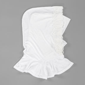 SW162  Stylish Lace Double-Layer Polyester Hijab