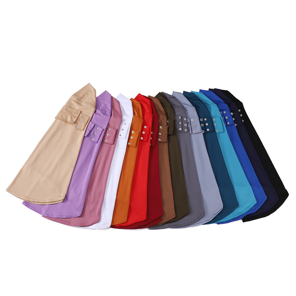 MSL305  Plain Chin-Covering Convenient Hijab Undercap