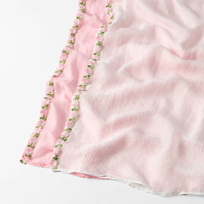 SW141  Plain Chiffon Rose Embroidered Hijab