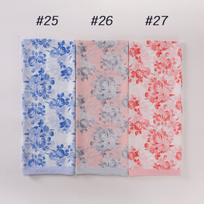 MSL333  New spring and summer pearl chiffon digital printing color scarf New spring and summer pearl chiffon digital printing color scarf