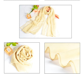 QWS05  Long Plain Chiffon Sun Protection Hijab