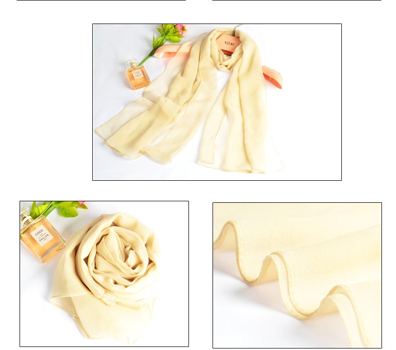 QWS05  Long Plain Chiffon Sun Protection Hijab