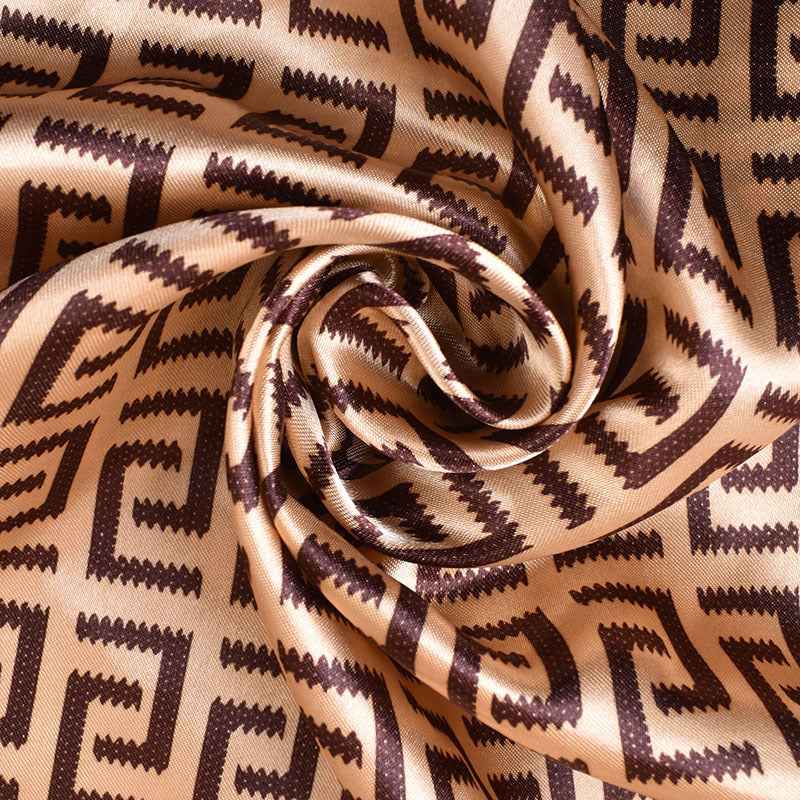 D546 90*90cm Printed Satin Square Scarf - MOQ:3