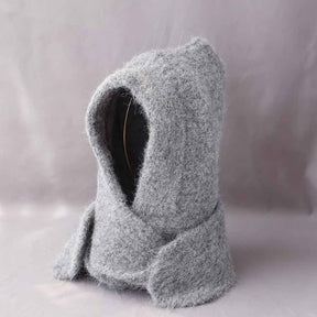 QD5-124  Fall Winter Thickened Faux Cashmere Hijab Cap