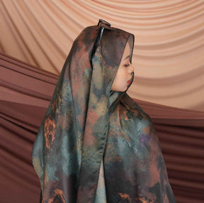 ST010  Imitation silk printed hijab