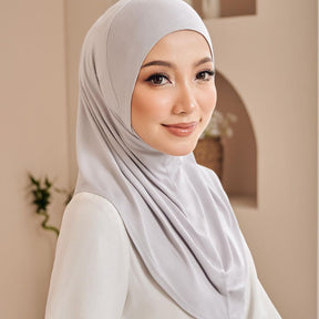 MSL352Double layer round edge headscarf high elastic gauze scarf