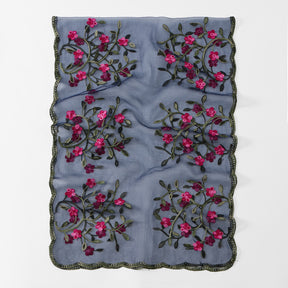 VE154  Nylon Embroidered Breathable Lightweight Hijab