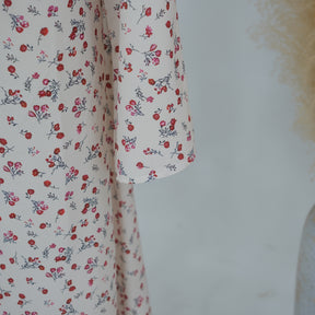LR1324  Floral Print Plus Size Polyester Long Sleeve Dress - No Hijab