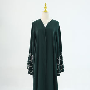LR864  Plain hand-beaded cardigan