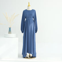LR708  Plain Viscose Elastic Cuff Dress