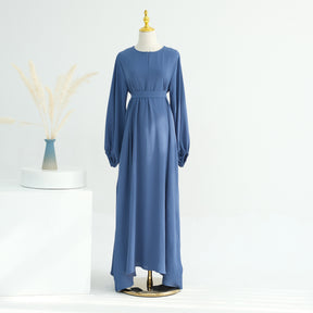 LR708  Plain Viscose Elastic Cuff Dress