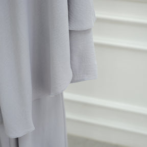 LR1001  Fitted Polyester Abaya & Cape Two-Piece Set
