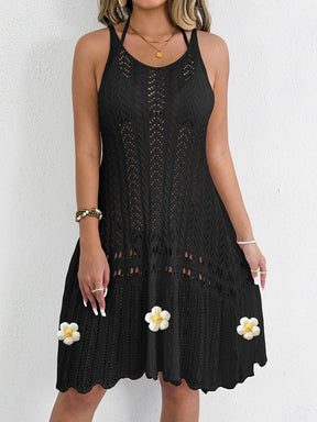 Z106701  Hollow woven hand-crocheted patchwork beach cover-up