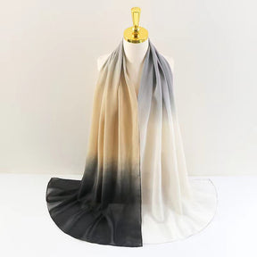 OC011  New gradual color fine chiffon large size scarf women's shawl long scarf Fashion casual scarf thin sunscreen gauze scarf