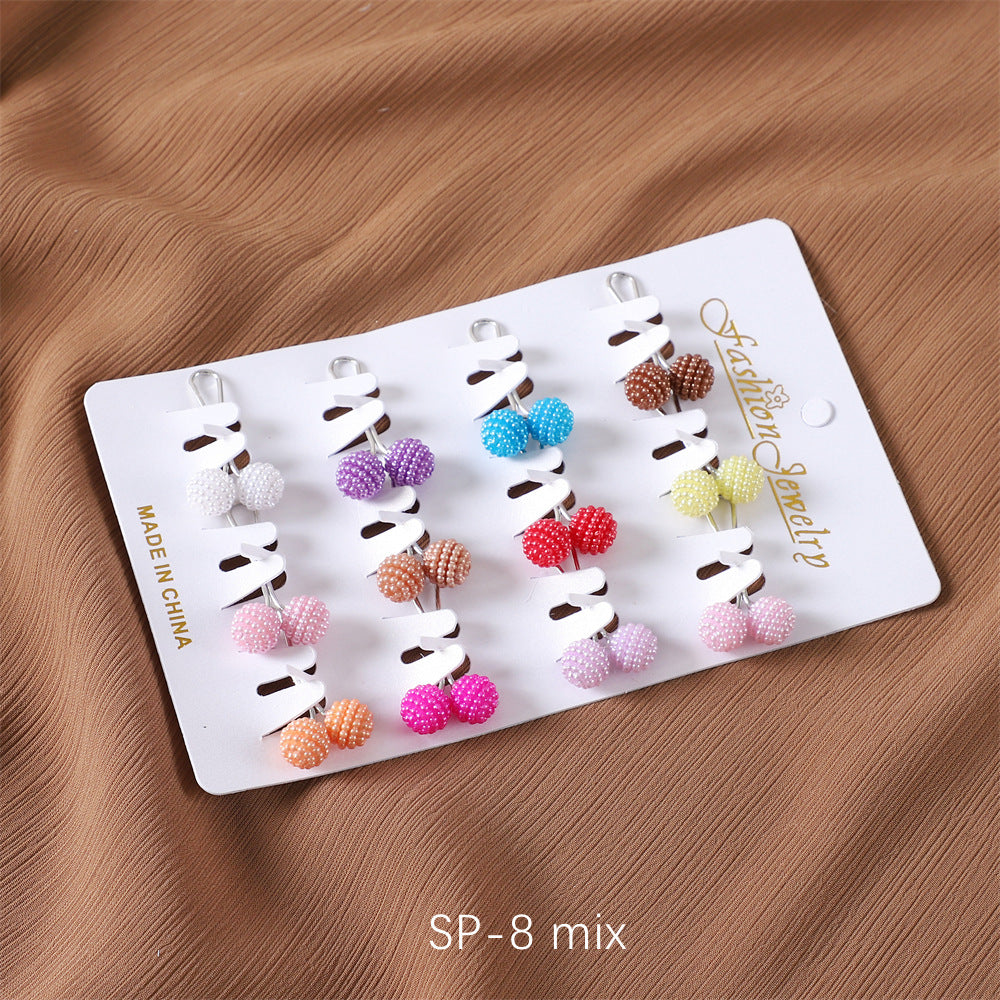 SP5-SP8 Hijab pin scarf clip jewelry neck clip pearl scarf decoration U-shaped clip scarf buckle anti-exposure brooch pin  plain hijab  hijab/tudung  hijab pins  Pins