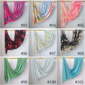 JB021  Printed Mercerized Cotton Jersey Hijab