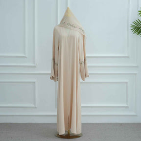 LR1068 Blossom Embroidered Hijab with Matching Abaya