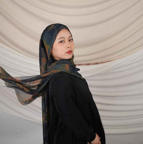 FZ012  Faux Silk Double-Sided Penetration Hijab