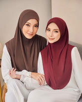 MSL352Double layer round edge headscarf high elastic gauze scarf