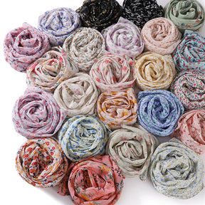 YH1-282  Breathable pearl chiffon print hijab