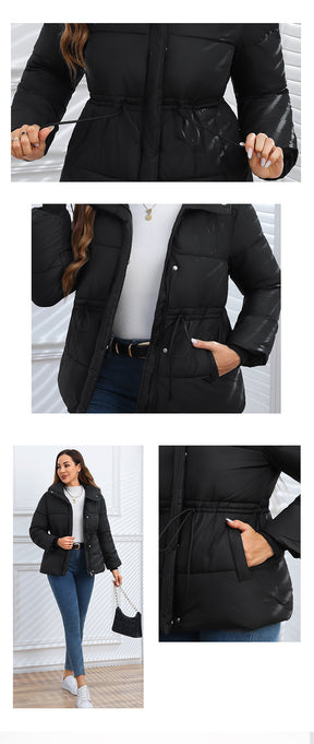 WAN827  Women's Petite Slim Winter Hooded Cotton-Padded Jacket