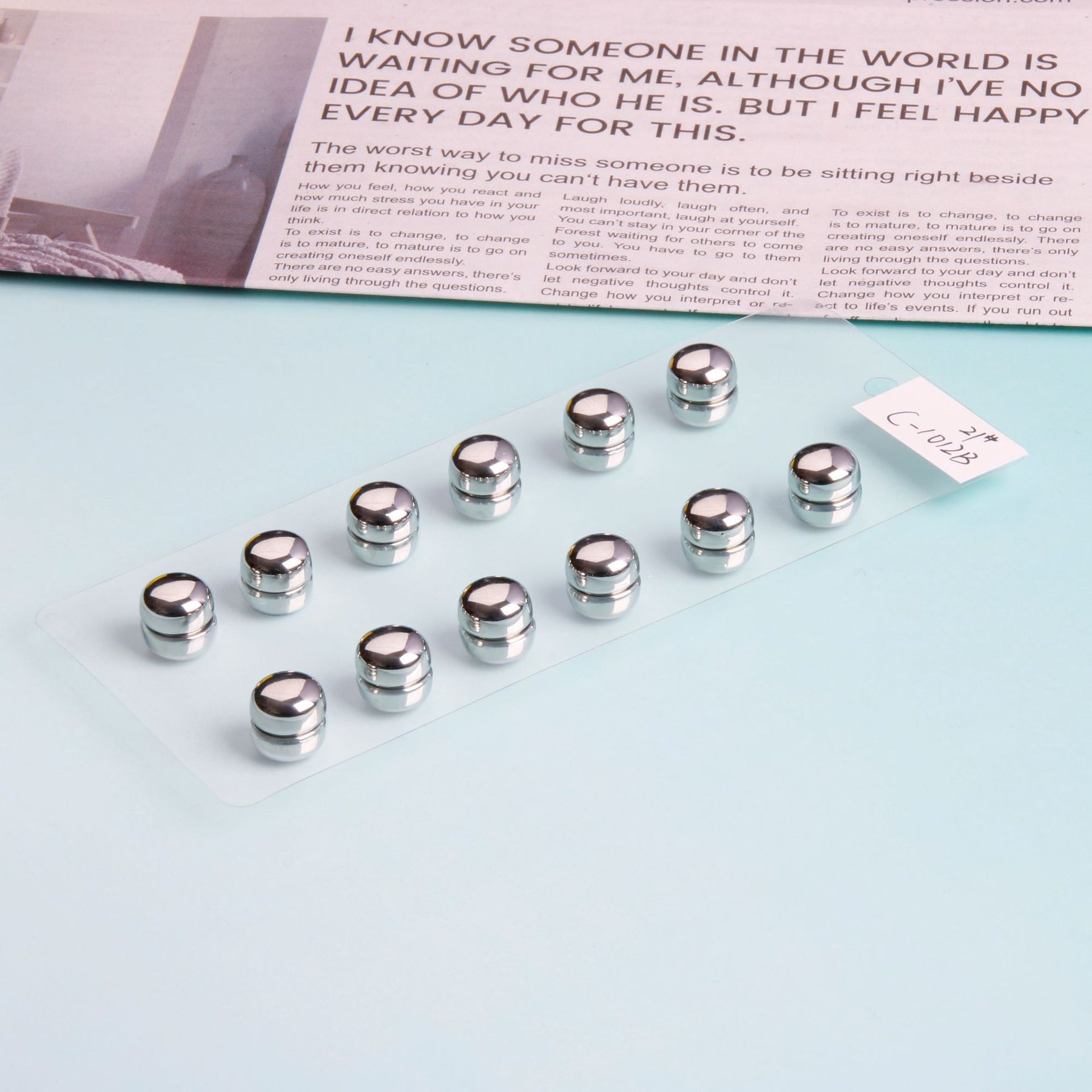DJ130  Alloy macaron strong magnetic fixing buckle - MOQ:12