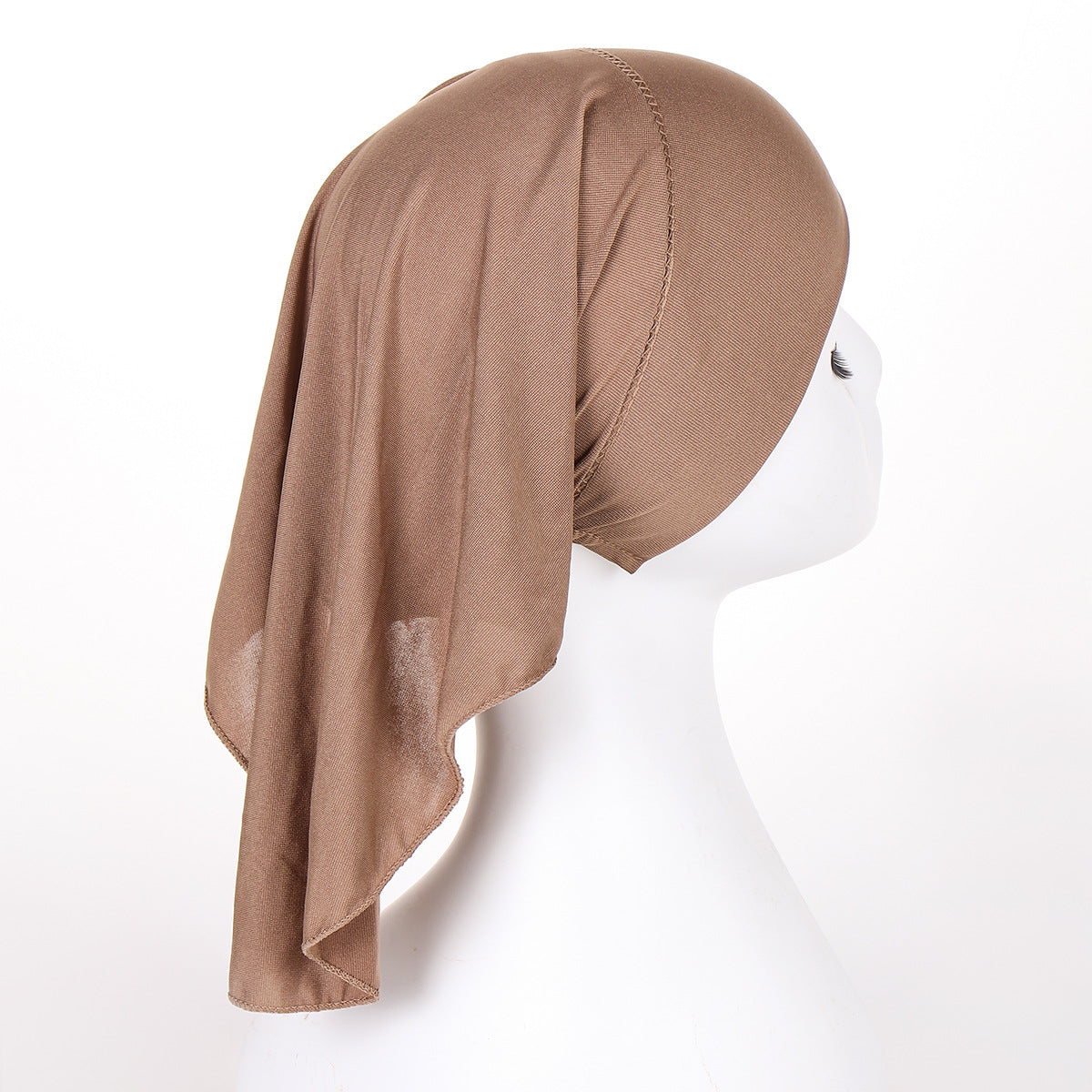 8046  Multi-colored crystal linen long-tail cap