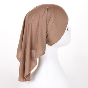 8046  Multi-colored crystal linen long-tail cap