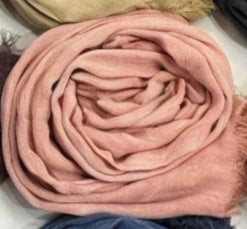 SS004 Plain Tassel Crinkle Modal Hijab