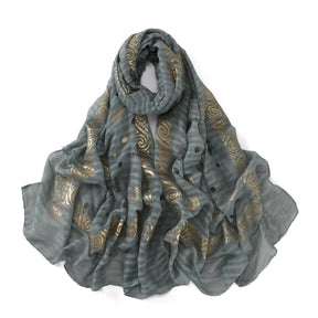 B1  Simple gold stamped scarf