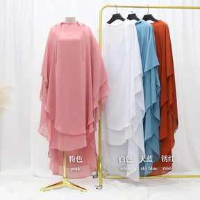 LN1027   Solid color chiffon large swing headscarf