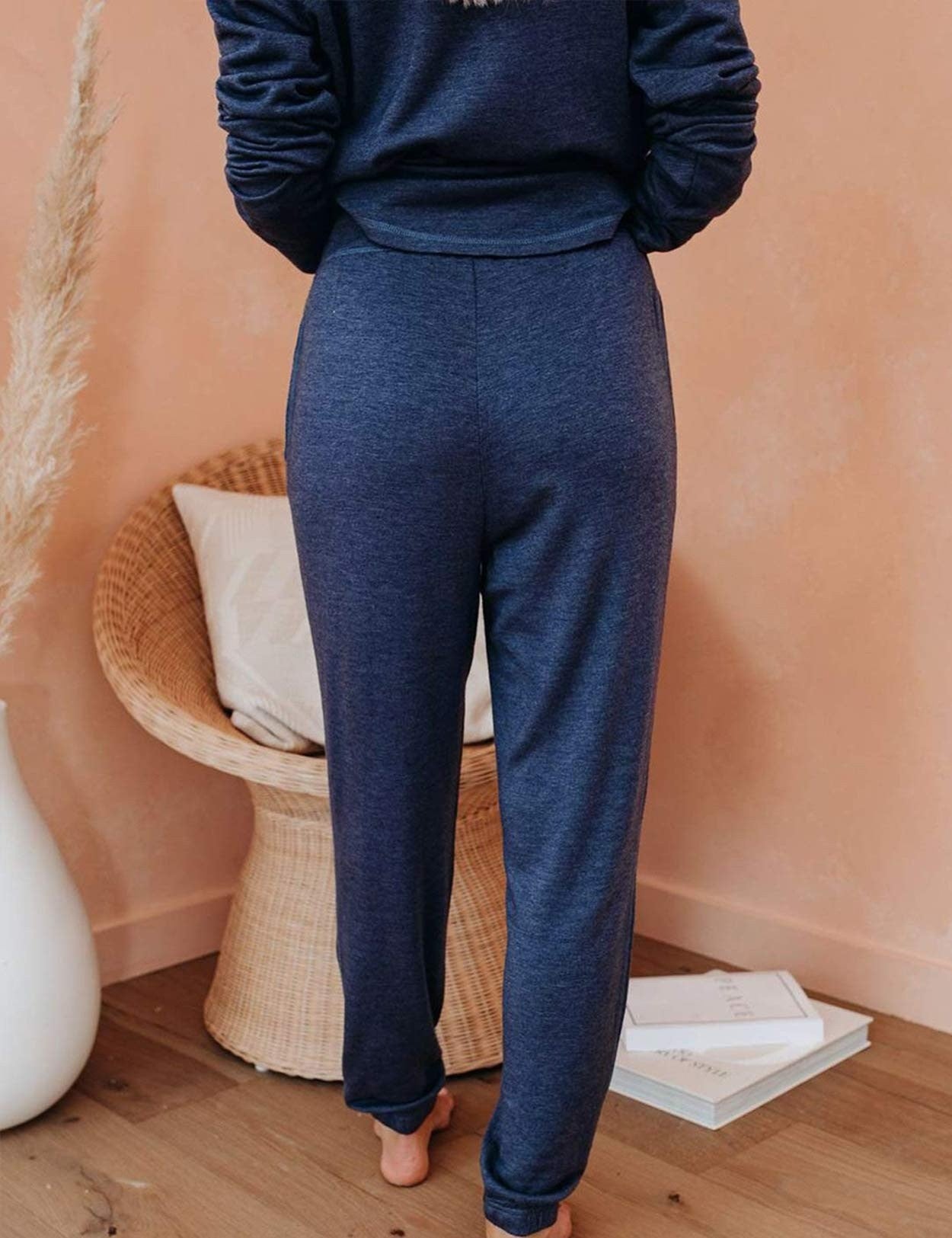 11081 Autumn and winter two-piece casual home long-sleeved T-shirt and pants