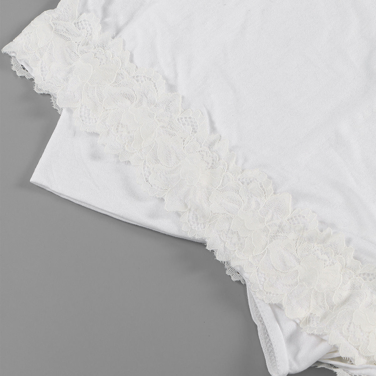 SW162  Stylish Lace Double-Layer Polyester Hijab