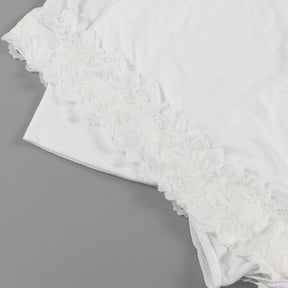 SW162  Stylish Lace Double-Layer Polyester Hijab