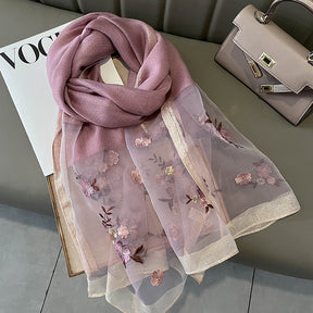 WJ003  Fashion silk blend  autumn and winter warm scarf fashion high-end long shawl print scarf outside